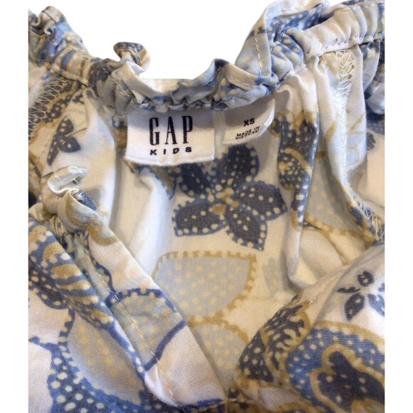 2 GAP Gingham Plaid Flower Sundress Ruffle Criss Cross Lightweight Cotton 4 5 XS - Picture 6 of 9